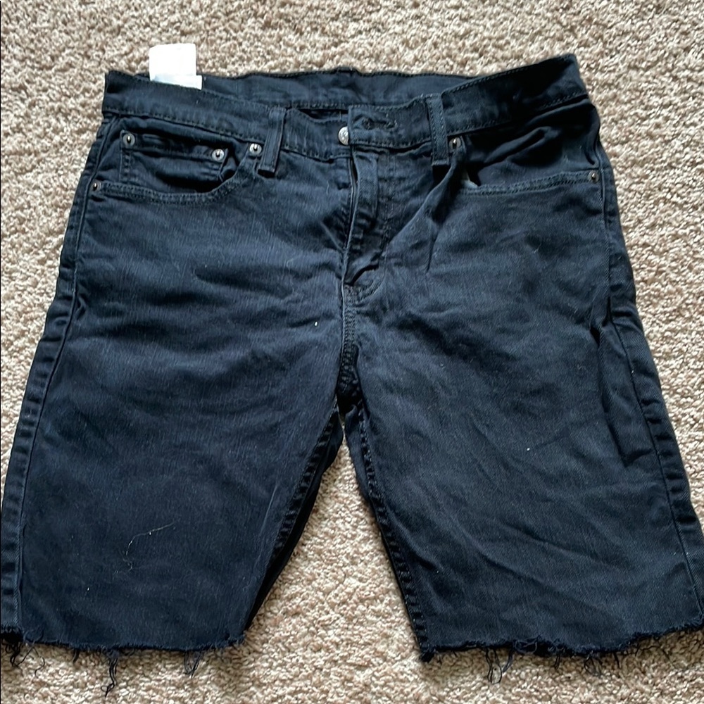Men's Black Denim Shorts